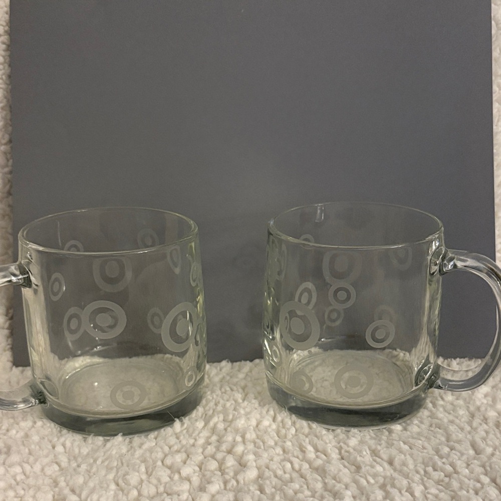 Target Clear Glass Coffee Mug Set with Circle Design